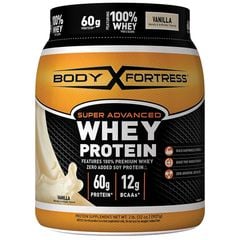 Body Fortress Super Advanced Whey Protein Powder, Vanilla, 60g Protein, 2 Lb