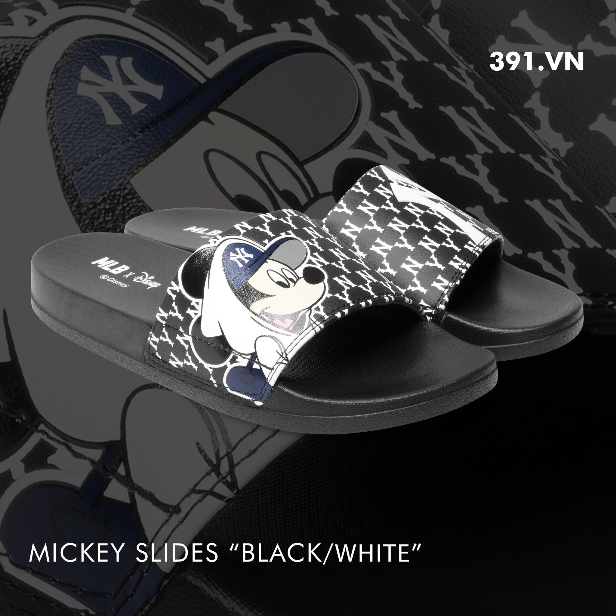 Minhshopvn  Dép MLB X Disney Mickey LA White 32SHHK011 07L