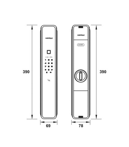 Khóa điện tử HAFELE PP9000