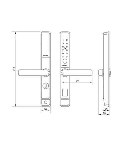 Khóa điện tử HAFELE DL6600