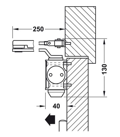 TAY CO THỦY LỰC HAFELE 80Kg DCL15 931.84.629
