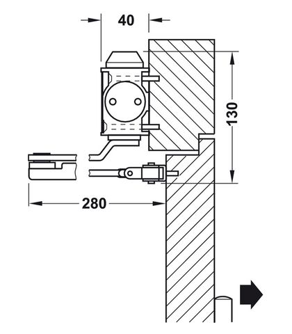 TAY CO THỦY LỰC HAFELE 80Kg DCL15 931.84.629