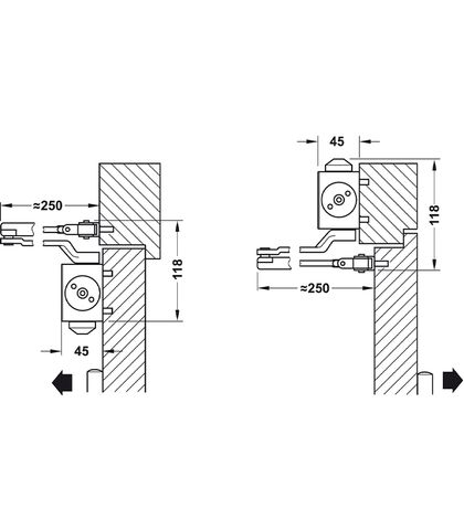 TAY CO THỦY LỰC HAFELE 150KG DCL55 931.84.769