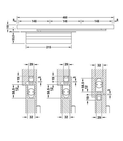 TAY CO THỦY LỰC HAFELE 80KG 931.84.339