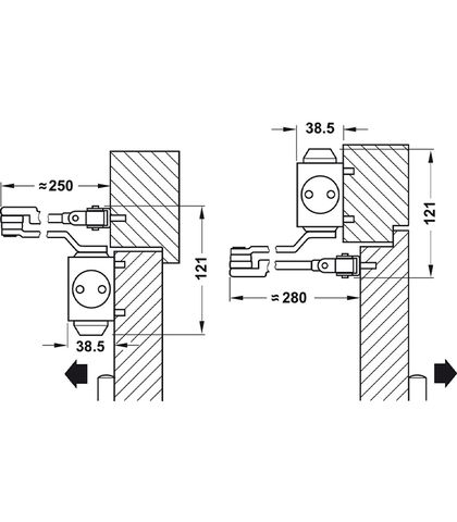 TAY CO THỦY LỰC HAFELE 100Kg DCL51 931.84.669