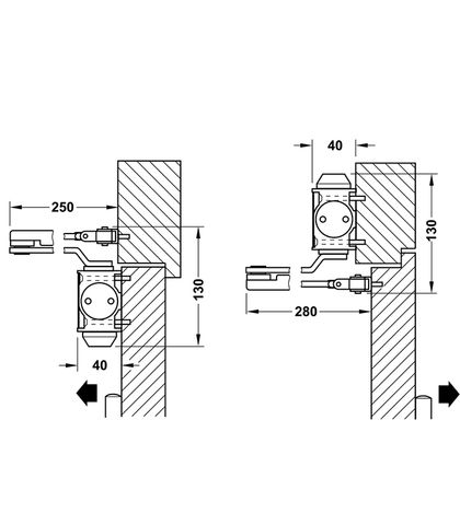 TAY CO THỦY LỰC HAFELE 80KG 931.84.078