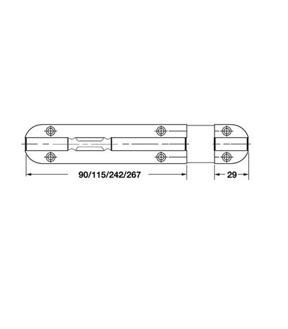 CHỐT AN TOÀN 254MM HAFELE 489.71.320