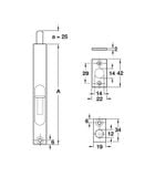 CHỐT ÂM 254MM HAFELE 489.71.411