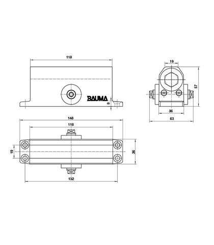 TAY CO THỦY LỰC 45KG BM-132 BAUMA 931.47.069