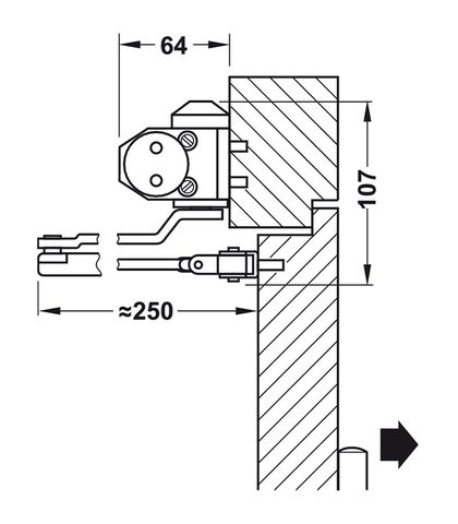 TAY CO THỦY LỰC HAFELE 60Kg DCL11 931.84.659