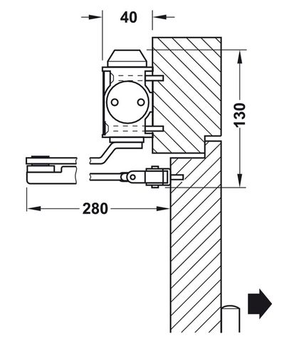 TAY CO THỦY LỰC HAFELE 80KG DCL15 931.84.689