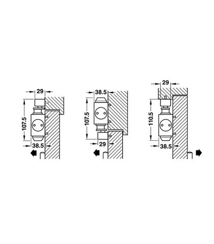 TAY CO THỦY LỰC HAFELE 80Kg DCL55 931.84.139