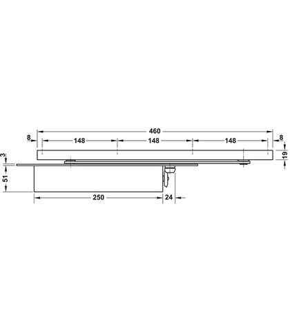 TAY CO THỦY LỰC HAFELE 150Kg 931.84.399