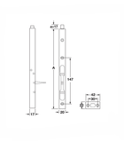 CHỐT ÂM 450MM HAFELE  911.62.184