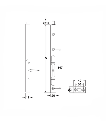 CHỐT ÂM 200MM HAFELE 911.62.679