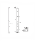 CHỐT ÂM 450MM HAFELE 911.81.345