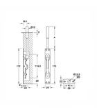 CHỐT ÂM 155MM HAFELE 911.81.166