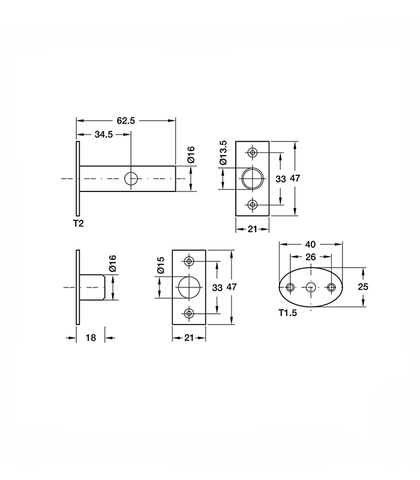 CHỐT AN TOÀN CỬA TỐI ĐA 45MM HAFELE 911.62.389