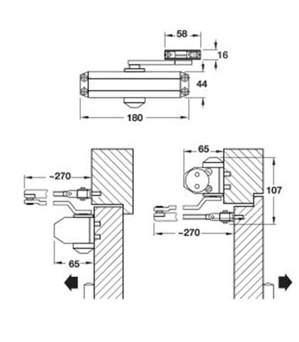 TAY CO THỦY LỰC 60KG EN3 HAFELE 931.77.039