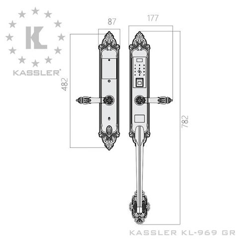 Khóa vân tay tân cổ điển Kassler KL-969GR