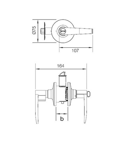 BỘ KHÓA TAY NẮM CỬA ĐI HAFELE 489.10.171