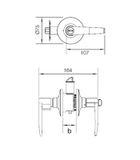 BỘ KHÓA TAY NẮM CỬA TOILET 489.10.174