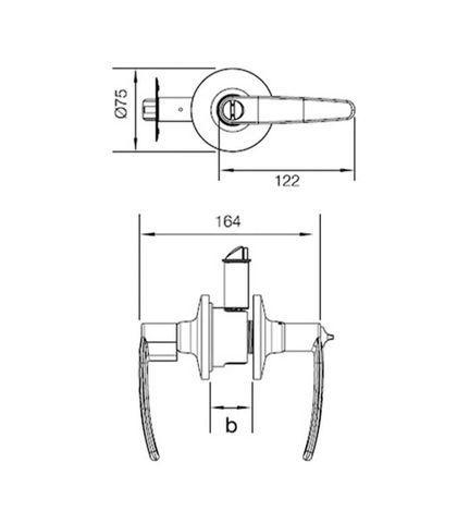 BỘ KHÓA TAY NẮM CỬA ĐI HAFELE 489.10.186