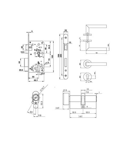 BỘ TAY NẮM NẮP CHỤP TRÒN KIỂU G HAFELE 489.10.660