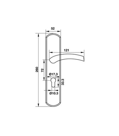 TAY NẮM CỬA CHÍNH ĐẾ DÀI ROUND HAFELE 903.99.320