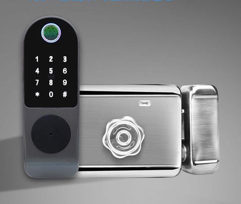 Khóa vân tay cửa cổng-phòng trọ