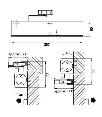 TAY CO THỦY LỰC 200KG HAFELE 931.16.589
