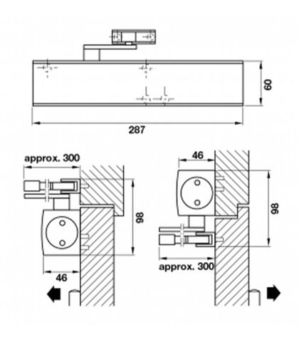 TAY CO THỦY LỰC 200KG HAFELE 931.16.579