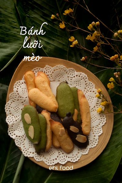 Bánh quy cookie lưỡi mèo handmade mix 3 vị