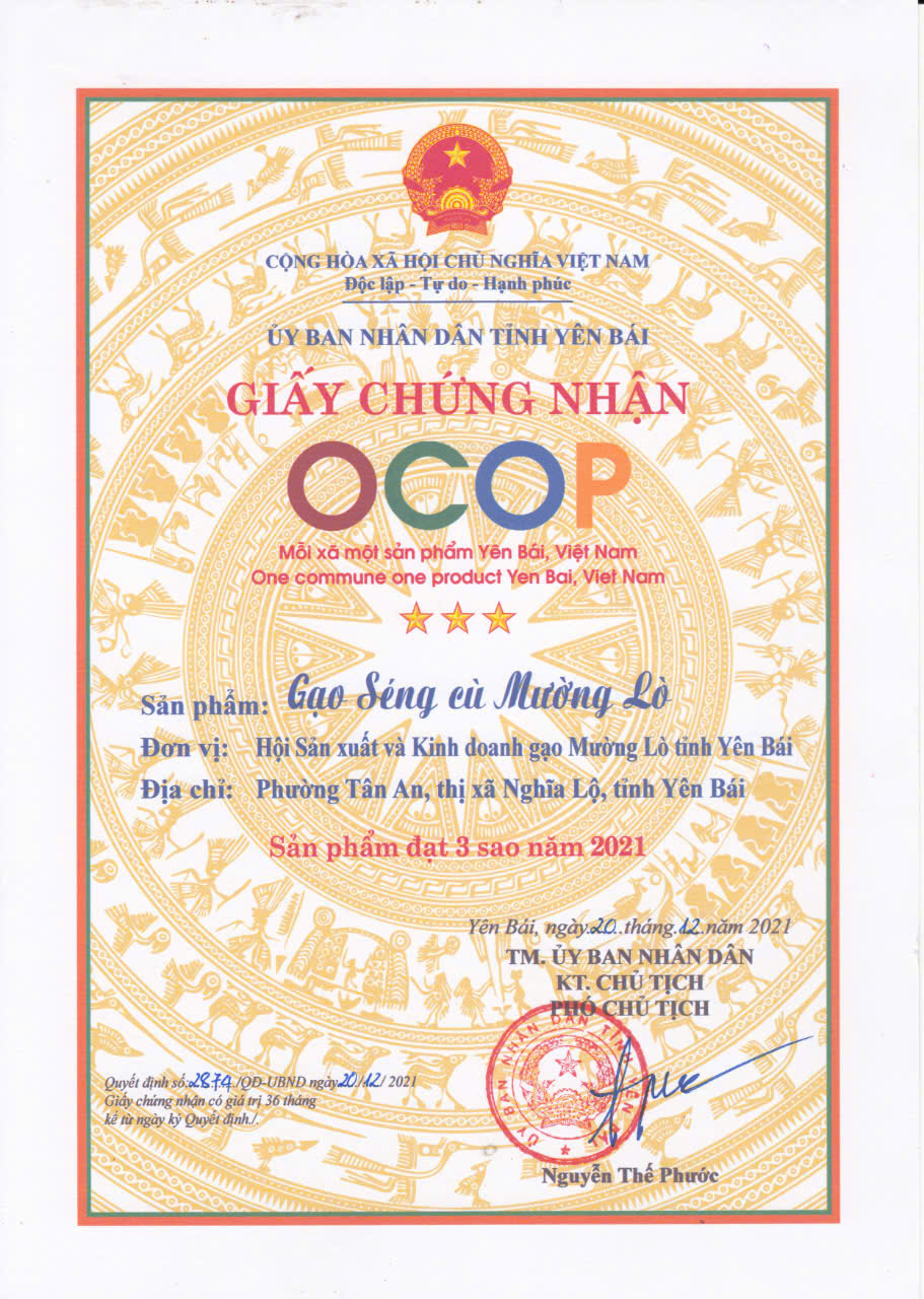 Gạo Séng Cù hạt dài - Đặc sản Mường Lò Yên Bái