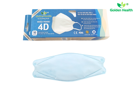  Khẩu trang kf94 kháng khuẩn cao cấp màu xanh hộp 10 cái 