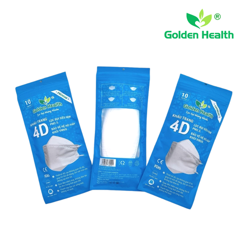  Khẩu trang kf94 kháng khuẩn túi zip 10 cái màu trắng 