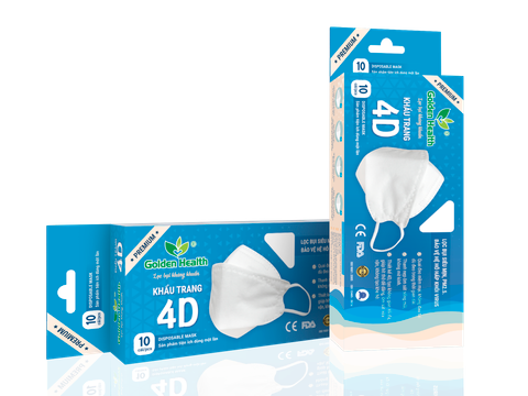  Khẩu trang kf94 kháng khuẩn cao cấp màu xám hộp 10 cái 