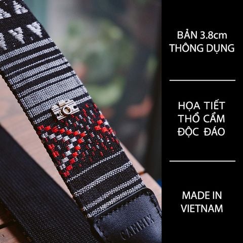  Dây đeo thổ cẩm Made by Cammix bản vừa (BlaRed) 