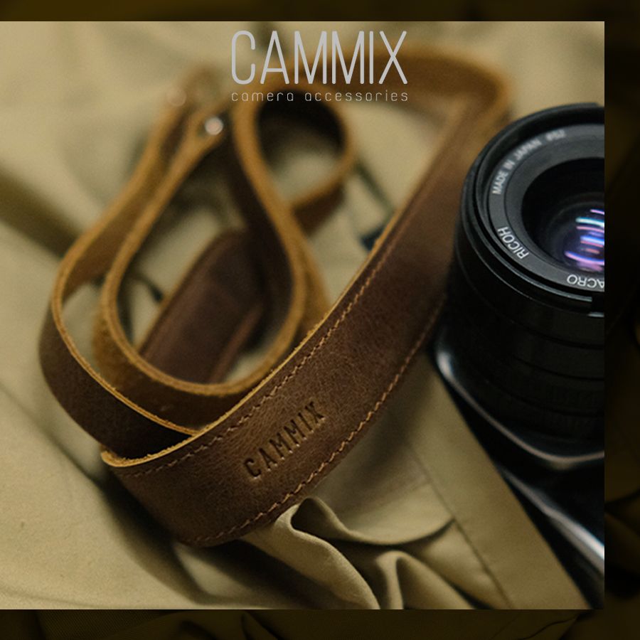 Dây da bò nâu cánh gián phối miếng đệm vai vintage