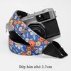 Dây đeo máy ảnh dành cho máy Fuji, Canon, Nikon, Sony.. - Camera Strap - MadebyCammix - Dây đeo máy ảnh hoạ tiết hoa cam