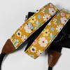 Dây đeo máy ảnh dành cho máy Fuji, Canon, Nikon, Sony.. - Camera Strap - MadebyCammix - Dây đeo máy ảnh Vintage hoa vàng