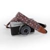 Dây đeo máy ảnh dành cho máy Fuji, Canon, Nikon, Sony - Camera Strap hoa nâu- Dây deo máy ảnh Made by Cammix