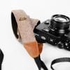 Dây đeo máy ảnh dành cho máy Fuji, Canon, Nikon, Sony - Camera Strap hoạ tiết nâu - Dây deo máy ảnh bản nhỏ Made by Camm