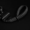Dây đeo tay wrist strap dây dù Paracord đan - Màu đen