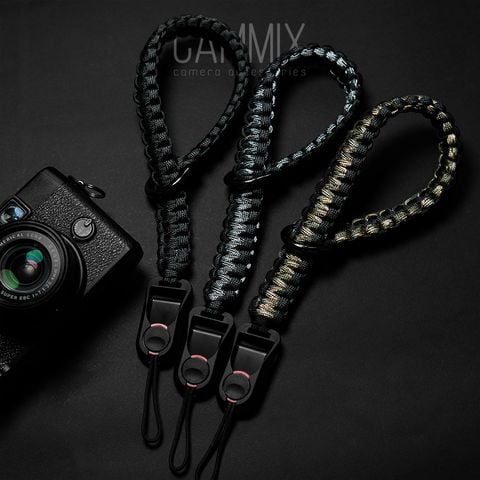  Dây đeo máy ảnh cổ tay thao tác nhanh Cammix - Dây Dù Paracord kèm bộ thao tác nhanh - Dây đeo cổ tay Wrist strap cho máy Fujifilm, Sony, Canon, Nikon 