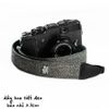 Dây đeo máy ảnh dành cho máy Fuji, Canon, Nikon, Sony - Camera Strap hoạ tiết nâu - Dây deo máy ảnh Made by Cammix