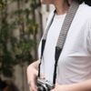 Dây đeo máy ảnh Made by Cammix - Dây đeo máy ảnh denim sọc bản vừa