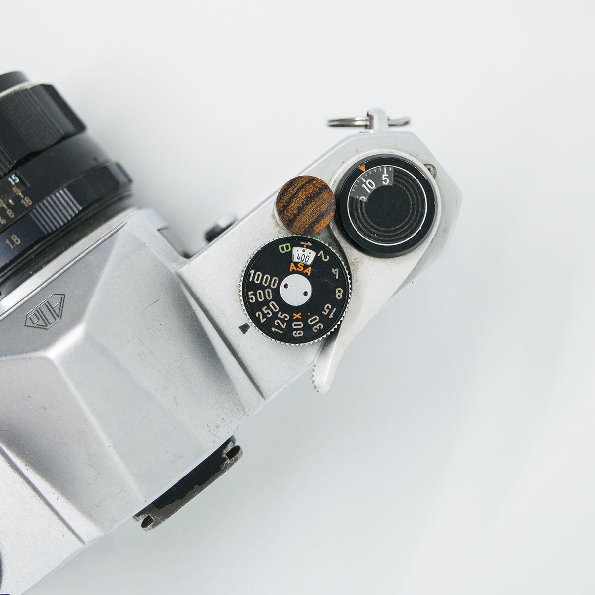 Nút shutter button gỗ Mahogany