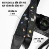 Dây đeo máy ảnh dành cho máy Fuji, Canon, Nikon, Sony - Camera Strap hoạ tiết Apollo Cosmic - Dây deo máy ảnh Made by Cammix