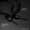 Dây đeo máy ảnh Paracord có gắn bộ thao tác nhanh - Đeo cổ - Camera strap - Màu đen - Dành cho máy Fuji, Nikon, Canon...
